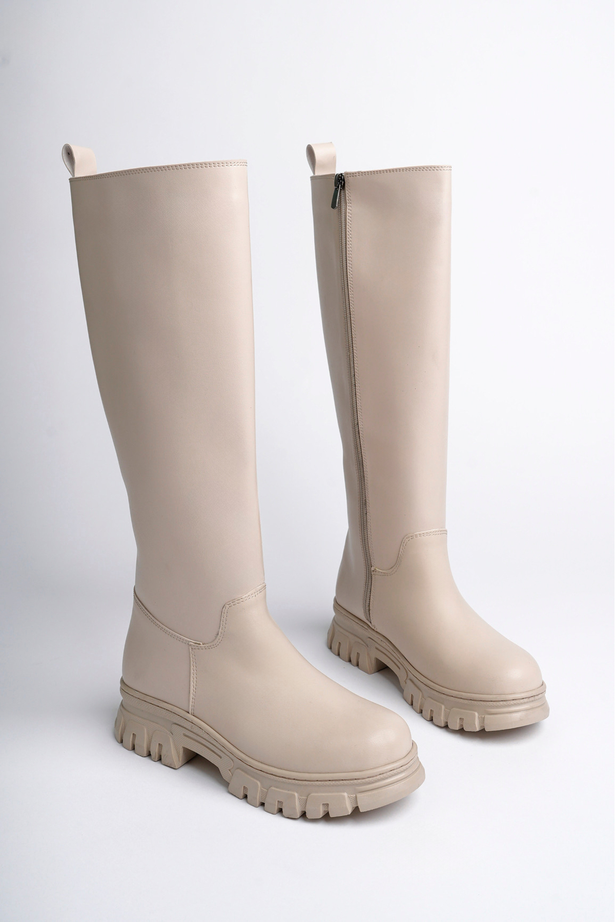 Freemax  Garantili Esnek içi Kürklü Kaymaz Kauçuk Taban Su Geçirmez Çizme P Ten - Görsel 9