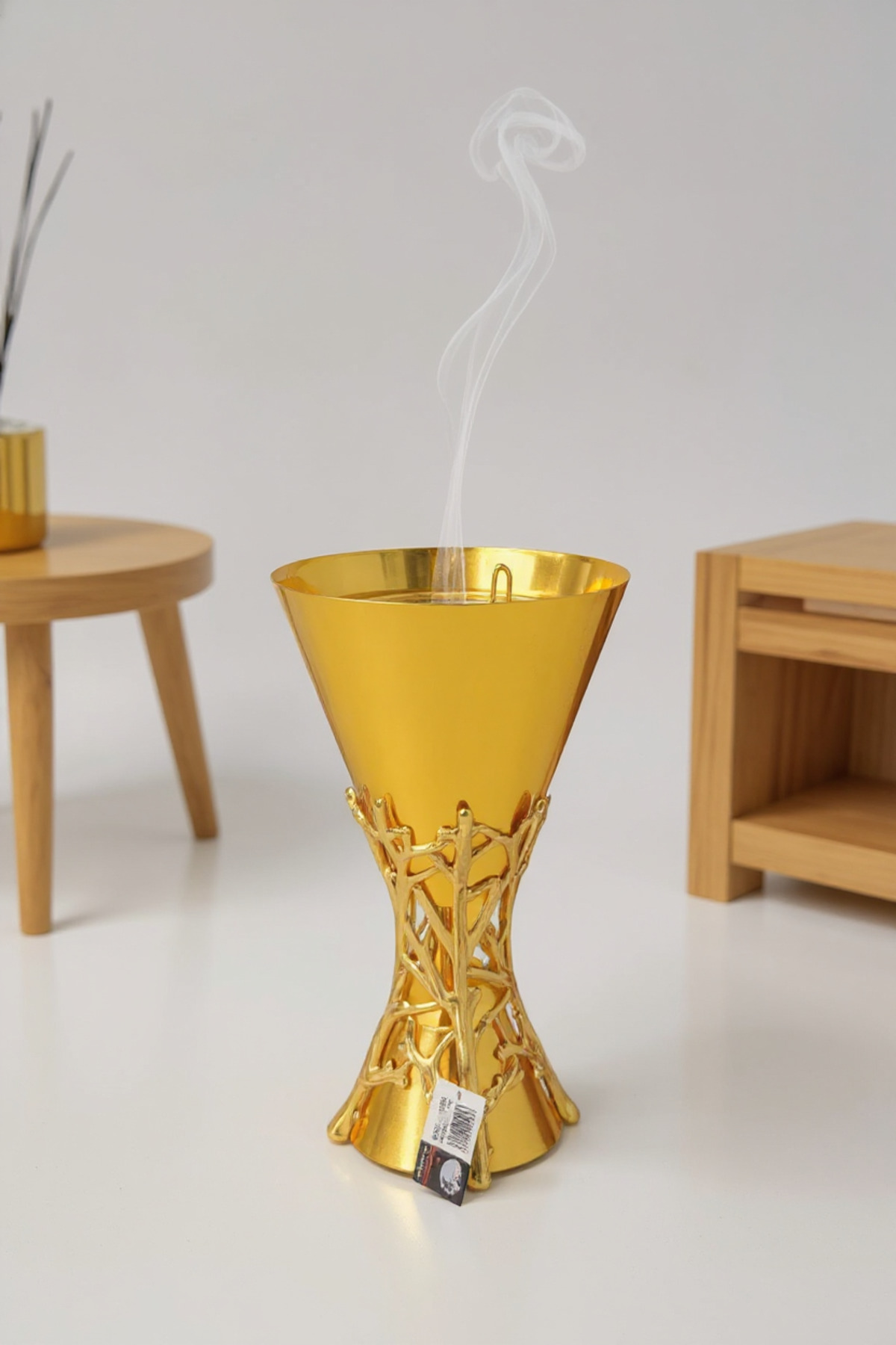 مبخرة ستيل عصرية ، 2 لون ، ارتفاع 23 سم