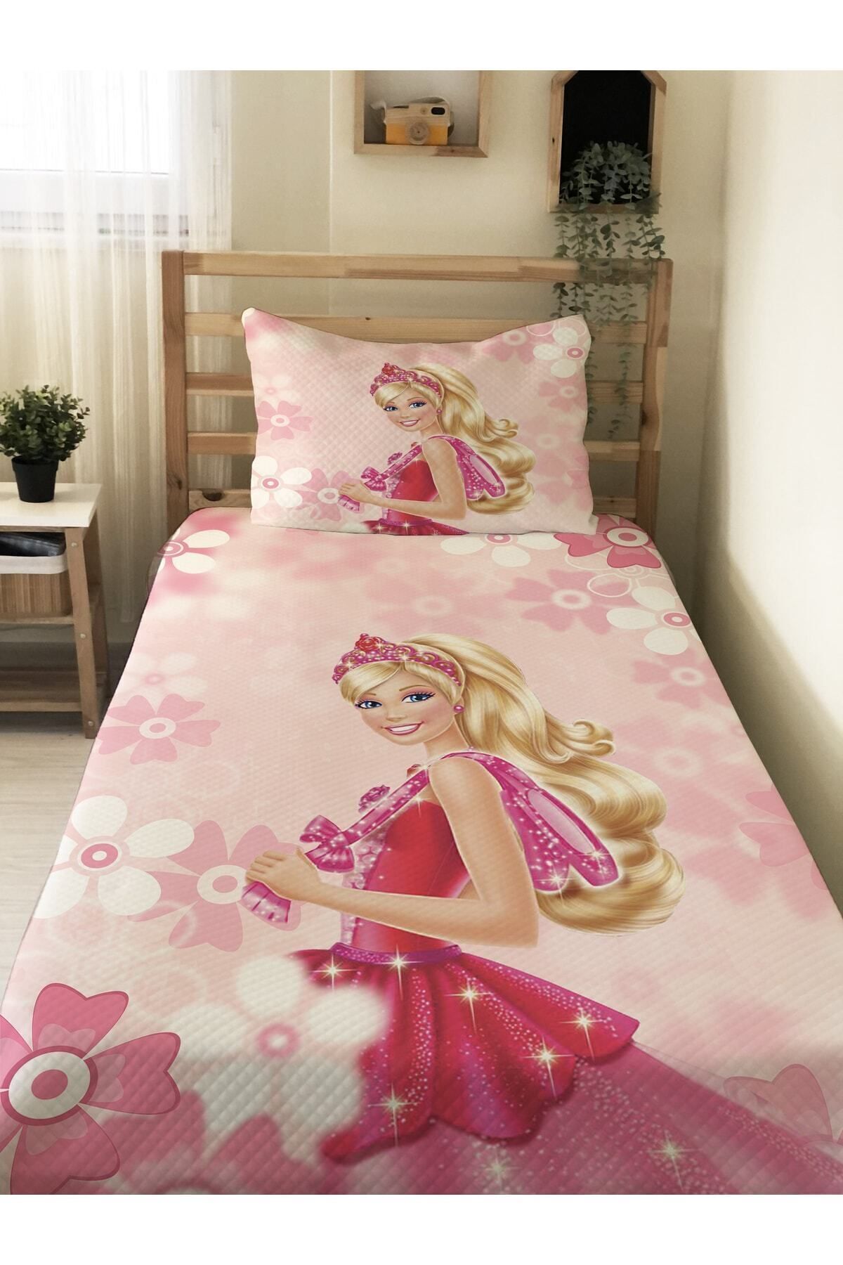 Evmila Prenses Kız Desenli Bebek Ve Çocuk Baskılı Tek Kişilik Pike Takımı 160x238 fotoğrafı 3 (önizleme)