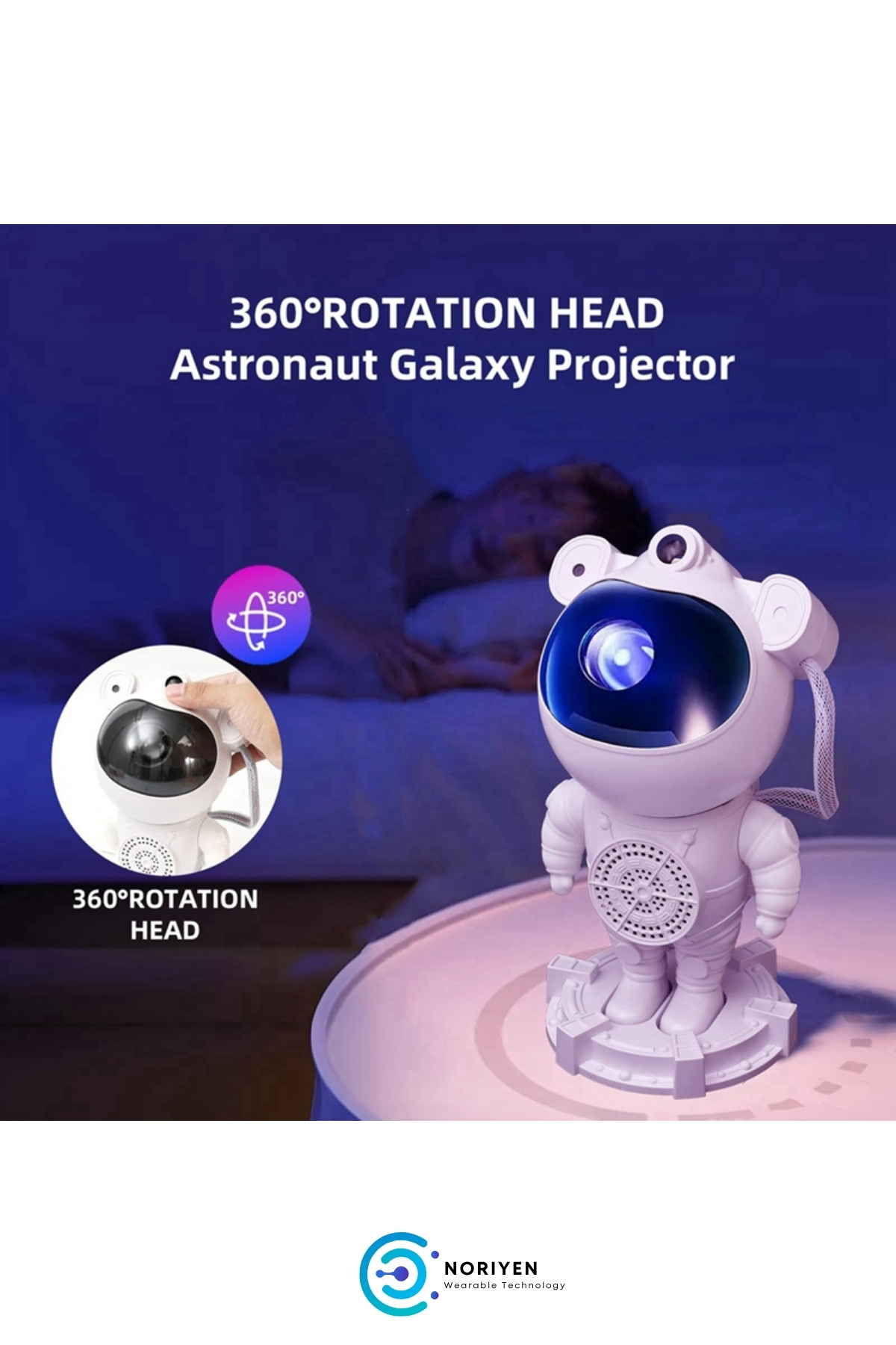 Astronot Projektör Led Işık Lazer Galaxy 360 Yıldız Projeksiyon Aurora Bulutsusu Çocuk Gece Lambası
