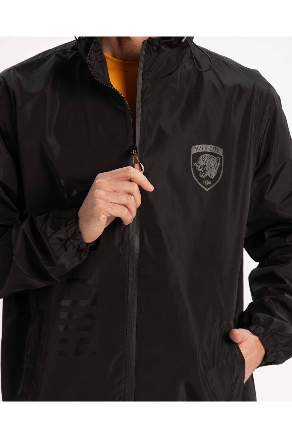 Hull City Stealth Rain Jacket Erkek Siyah Ceket görsel 5