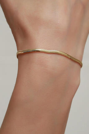 Ames Gold 14 Ayar Altın Balık Sırtı Bileklik