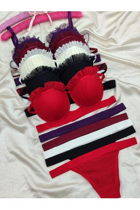 Love Angels İstiridye Model Tam Dolgulu Destekli Sütyen Külot Takım - Kadın İ...