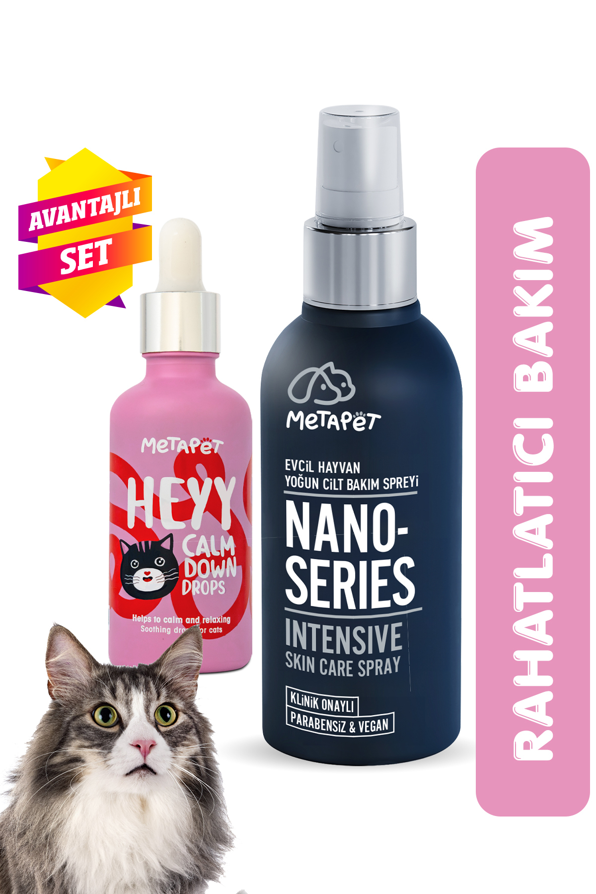 Metapet Kedi Acil Durum Seti - Nano Series Yoğun Bakım Spreyi Ve