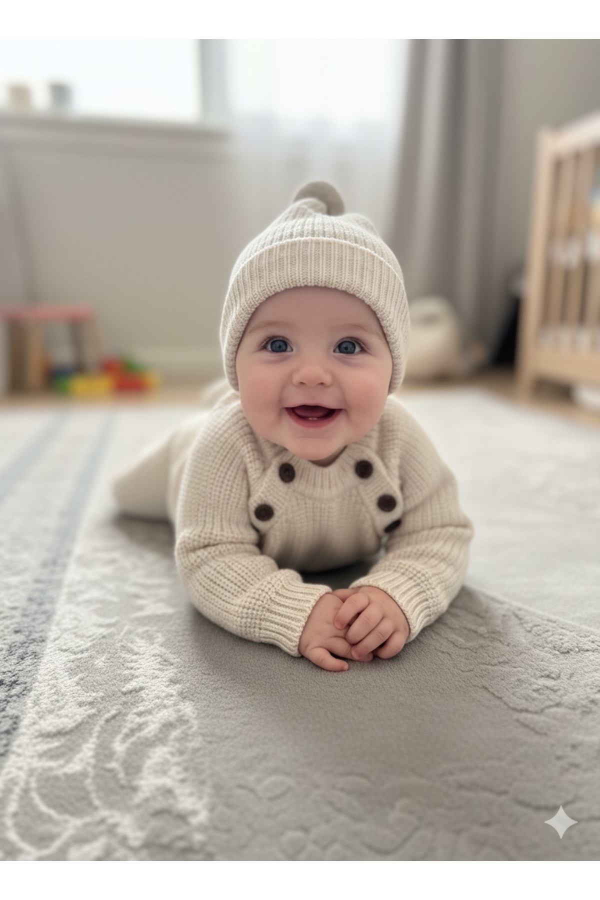 BİLGEN Style ERKEK BEBEK TRİKO SELANİK ÖRME ŞAPKALI KIŞLIK 3 LÜ TAKIM fotoğrafı 7 (önizleme)