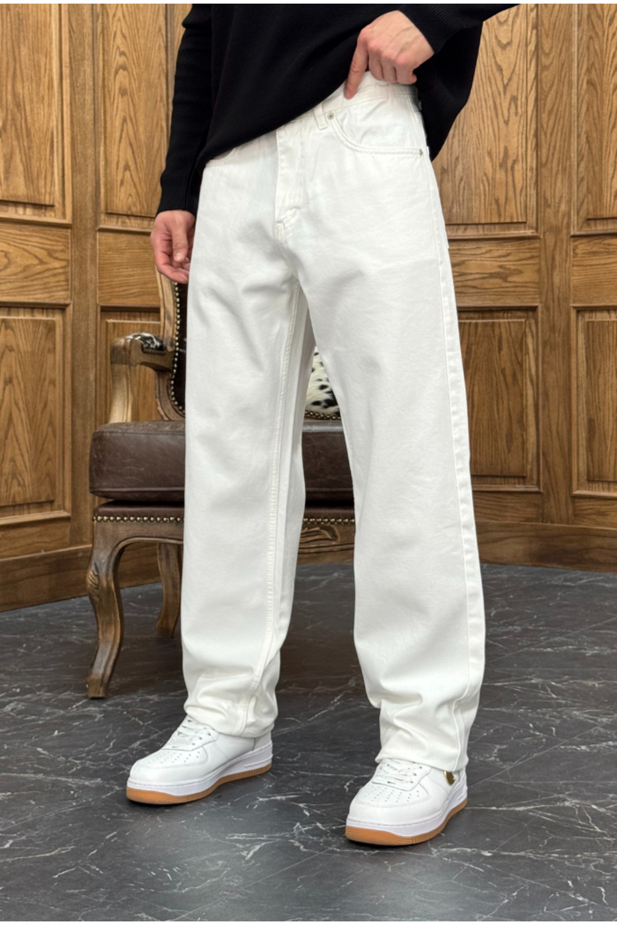 corfixman  Baggy Beyaz Pantolon - Görsel 5