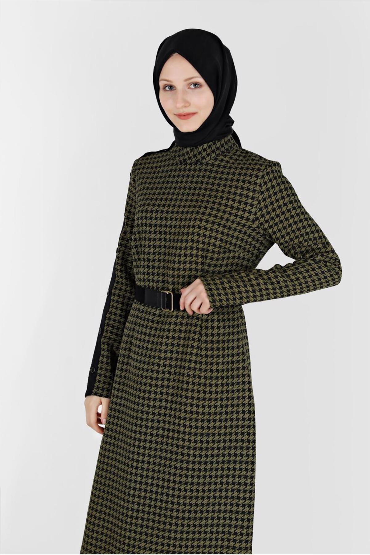 آلوینا پیراهن طرحدار هاوندستون با آستین دکمهدار 42316-1 آلوینا پیراهن طرحدار هاوندستون با آستین دکمهدار 42316-1