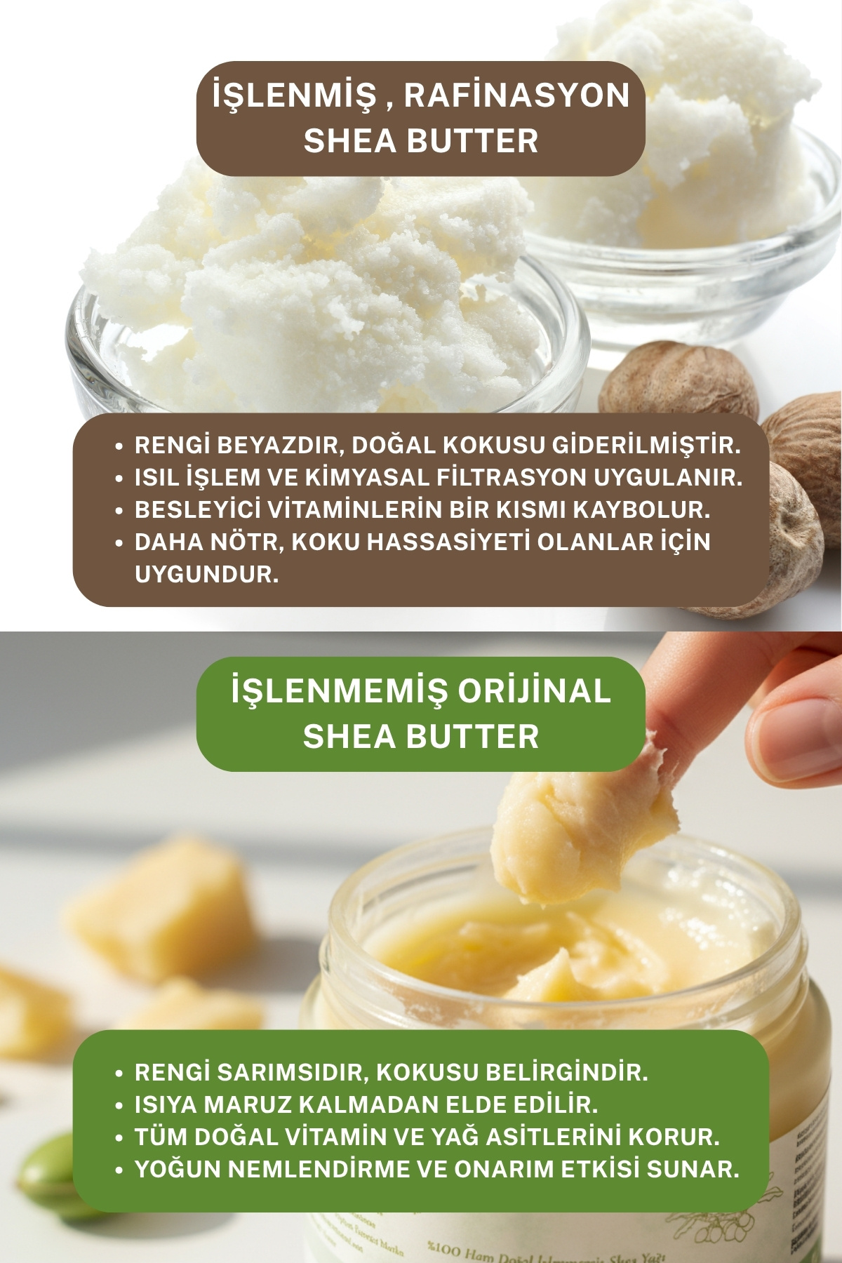 Shea Yağı - Soğuk Sıkım Ham Işlenmemiş Raw Virgin Shea Butter 100 gr — S24SHEA03 — تصویر 3 از 8