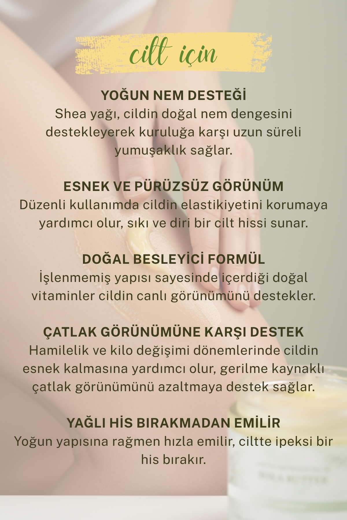 Shea Yağı - Soğuk Sıkım Ham Işlenmemiş Raw Virgin Shea Butter 100 gr — S24SHEA03 — تصویر 6 از 8