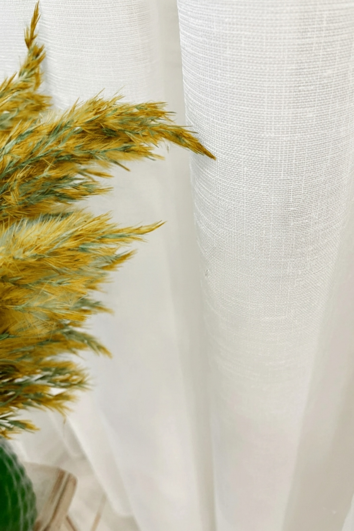 Madame Dower Naturel Keten Tül Perde Kırık Beyaz 1/2.5 Orta Sık Pile - Extra Gramajlı