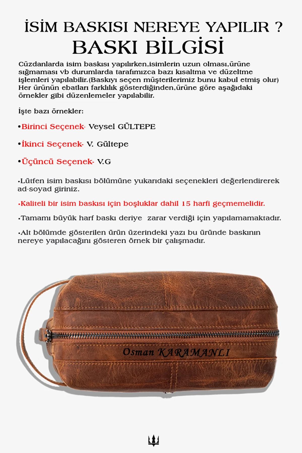 Getto Deri Match Hakiki Deri Kişiye Özel İsim Baskılı El Çantası görsel 8