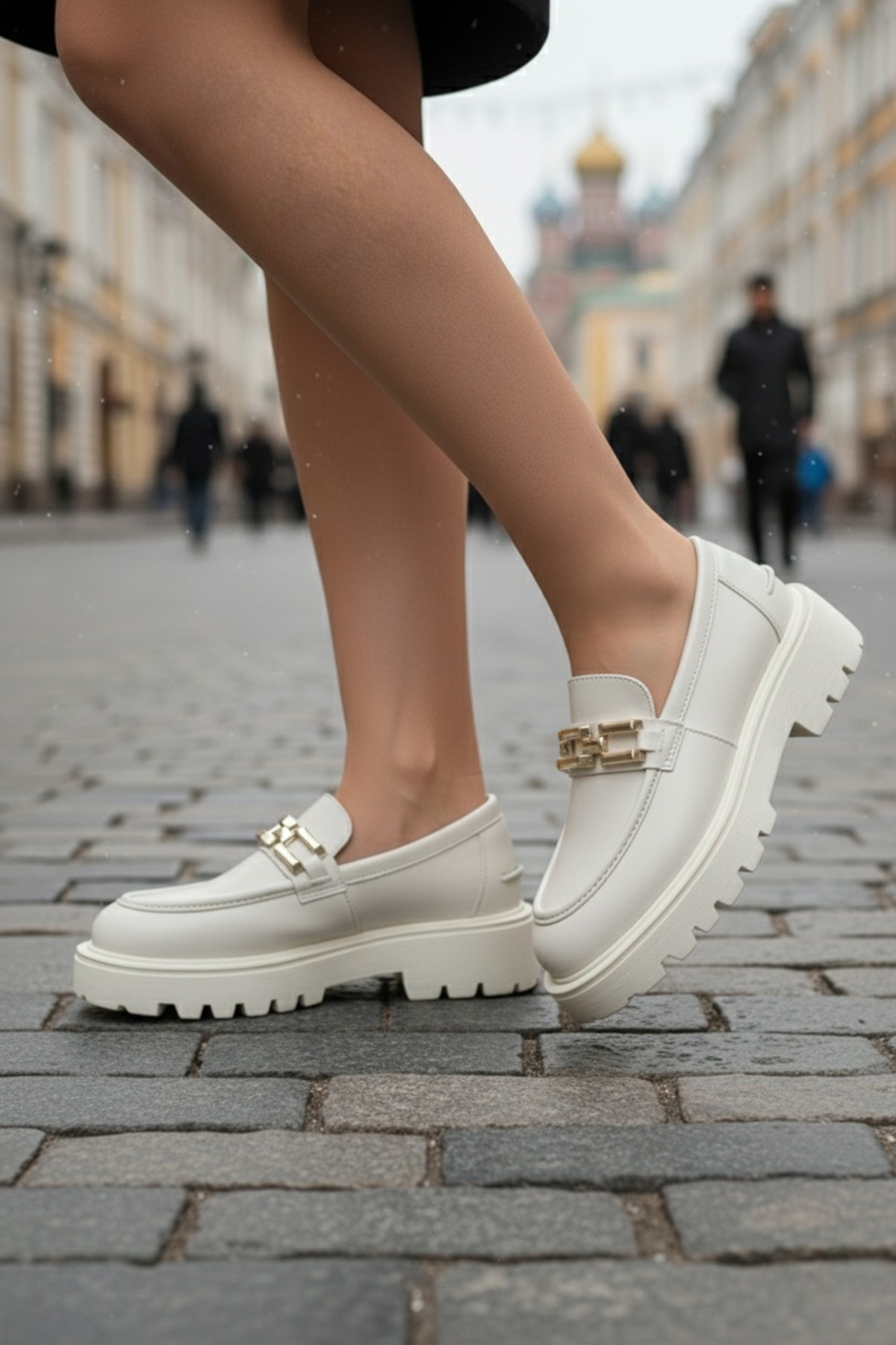 FAYMAZ Kadın Günlük Oxford Ayakkabı Bej