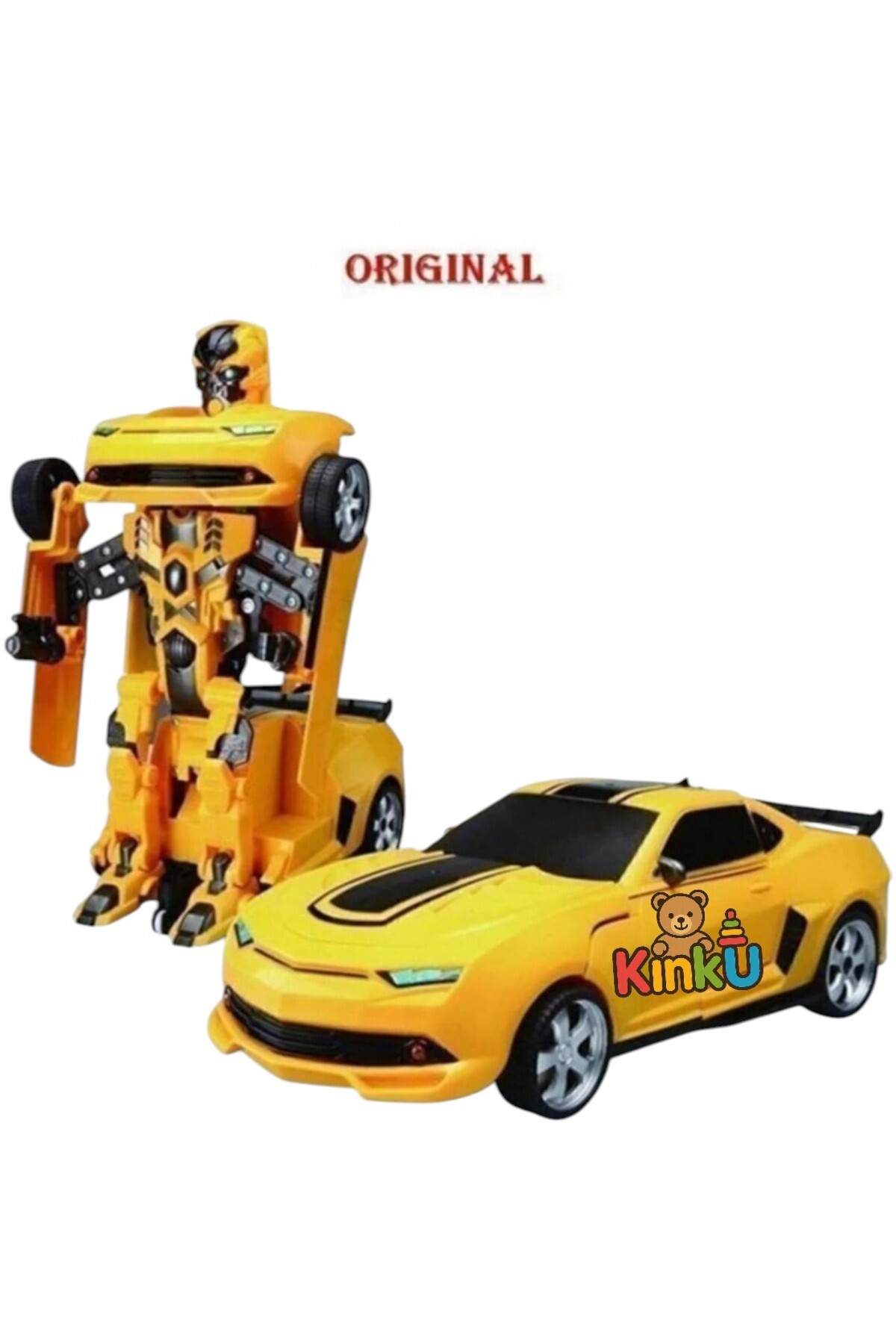 KİNKU Bumblebee Robota Dönüşen Araba Pilli - Işıklı, Sesli, Camaro Mia Araba, Robot Araba-25 Cm fotoğrafı 6 (önizleme)