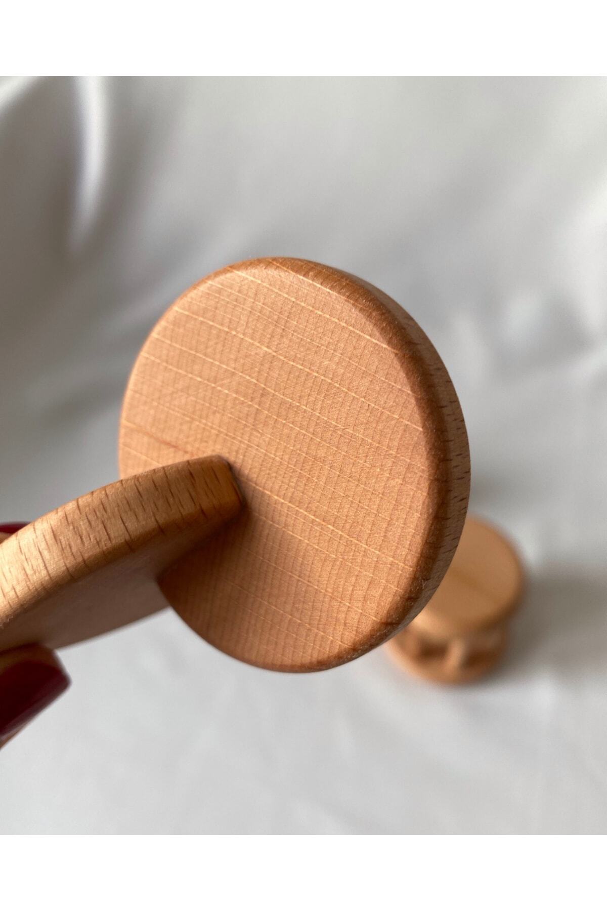 tiny wood Doğal Ahşap Montessori Ahşap Oyun Seti, Oyun Halka, Disk, Çıngırak Seti 3 Lü fotoğrafı 5 (önizleme)