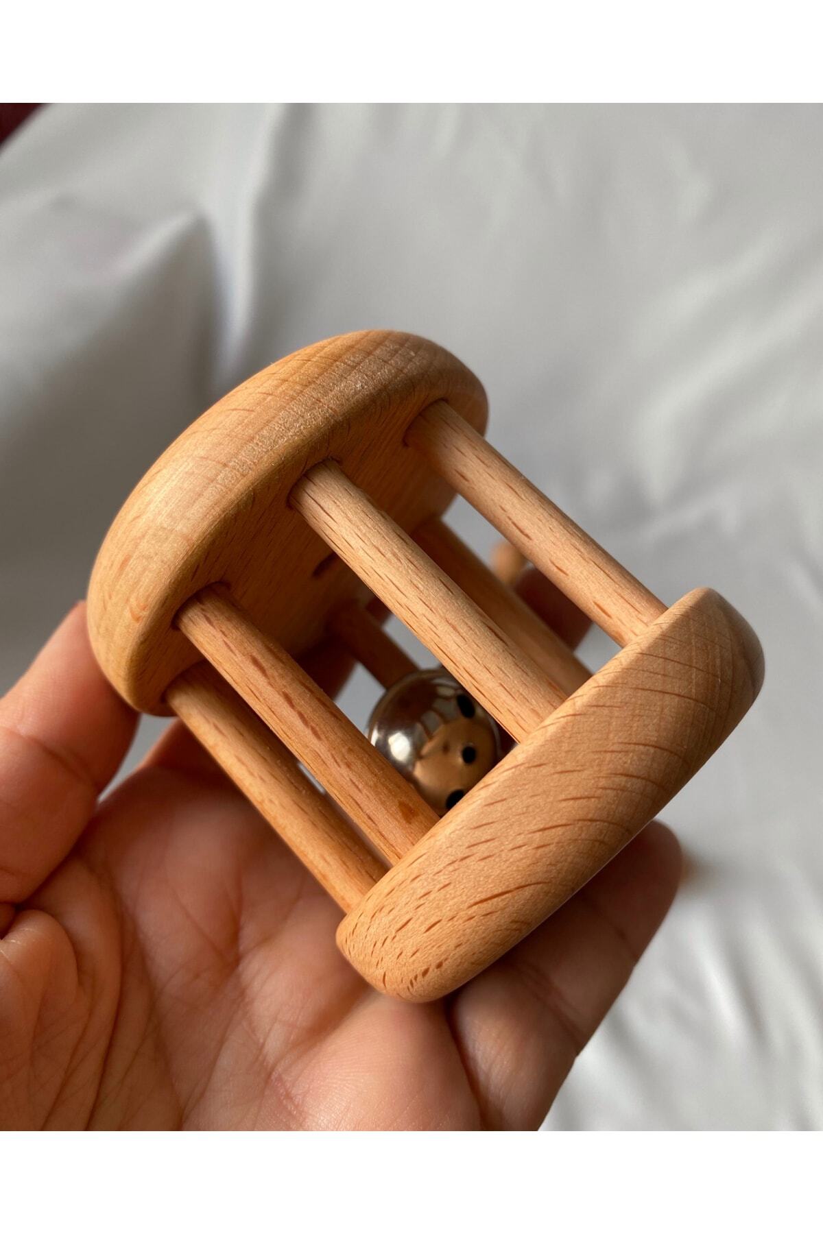 tiny wood Doğal Ahşap Montessori Ahşap Oyun Seti, Oyun Halka, Disk, Çıngırak Seti 3 Lü fotoğrafı 2 (önizleme)