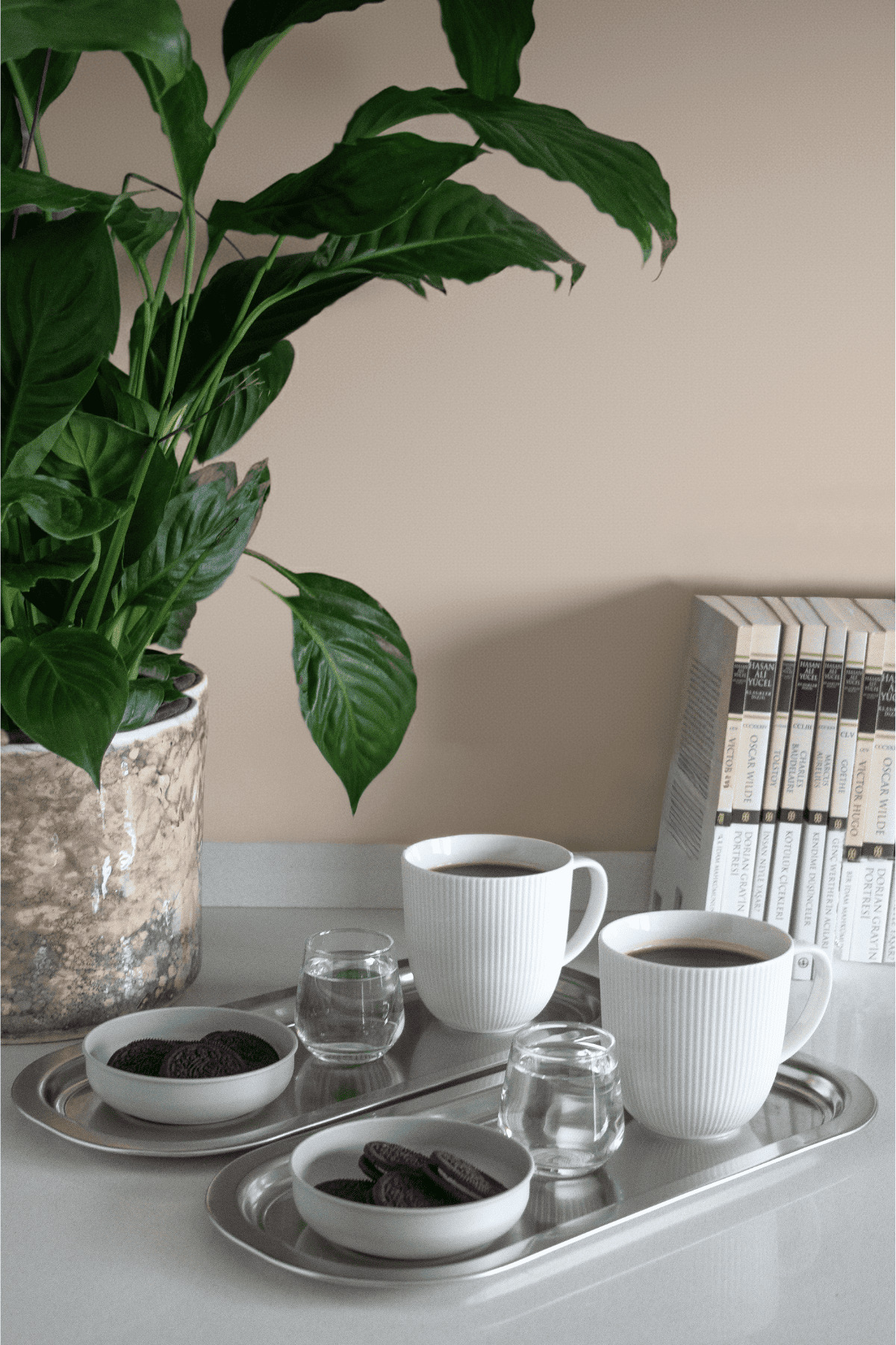 Sarkap Home 2'li Oval Sunumluk Tepsi - Silver