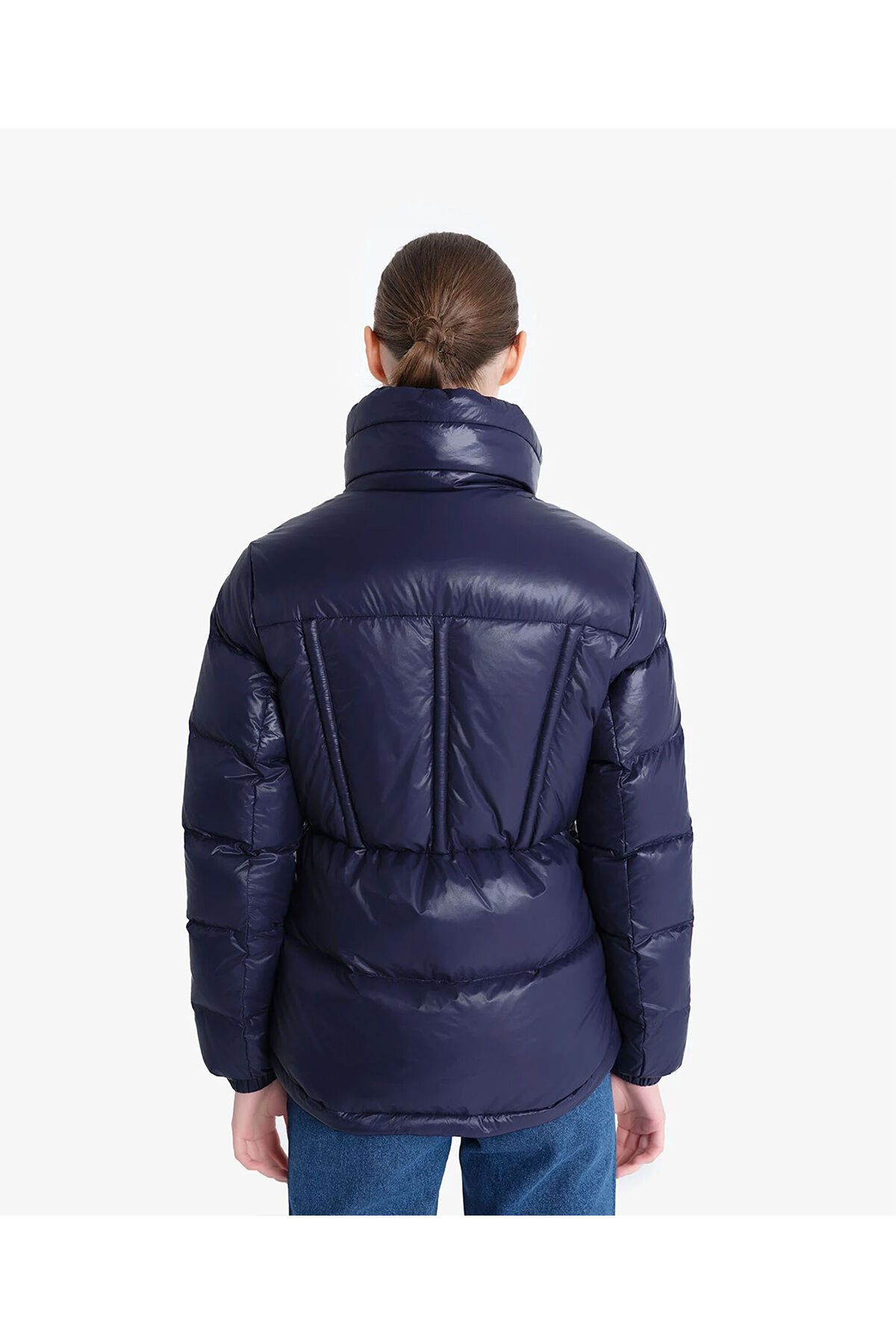 Greyder  Kadın Parlak İndigo Suya Dayanıklı Kaz Tüyü Mont 4K2TM84014 - Görsel 3