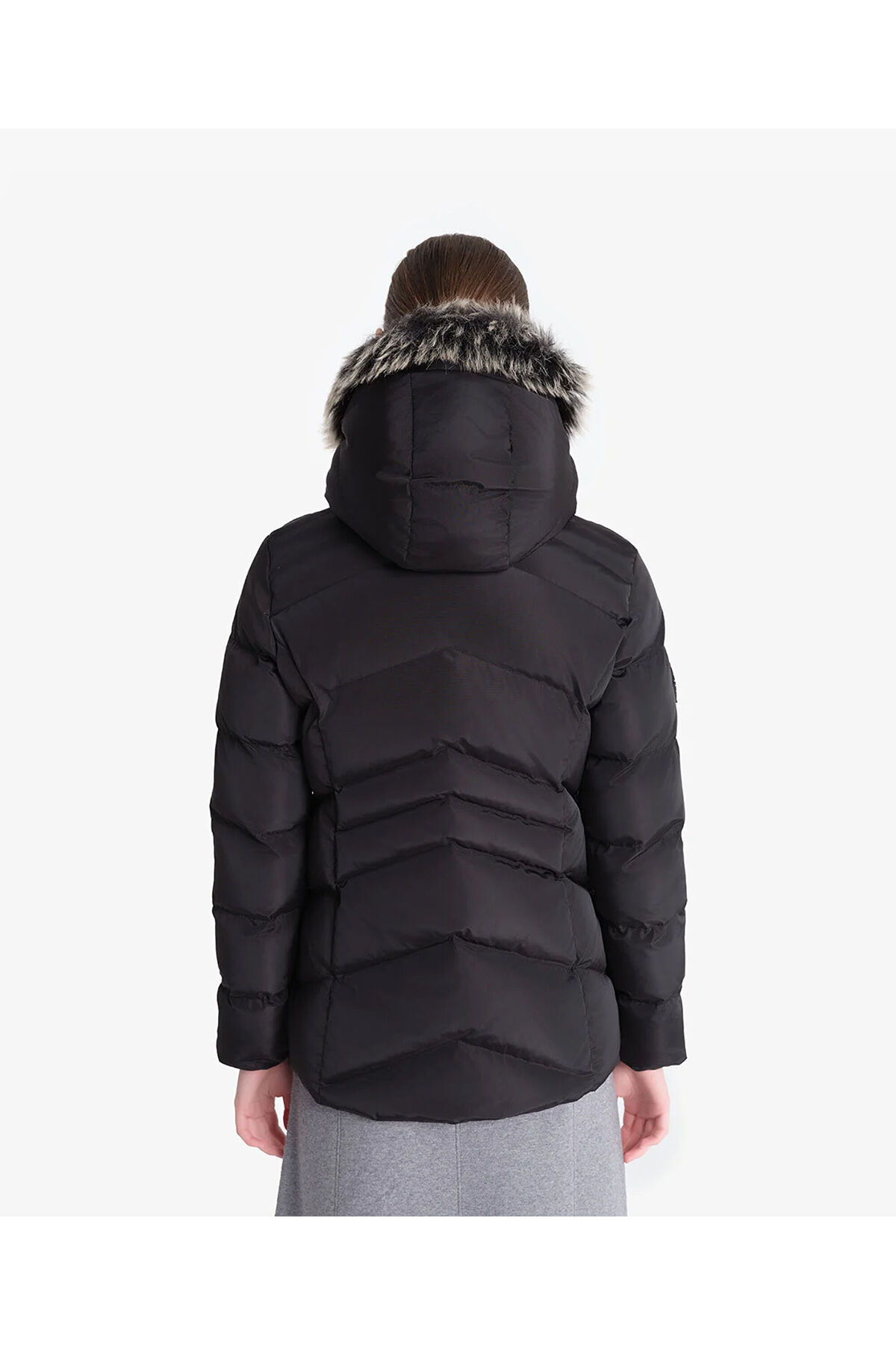 Greyder  Kadın Siyah Suya Dayanıklı Kaz Tüyü Mont 4K2TM84003 - Görsel 4