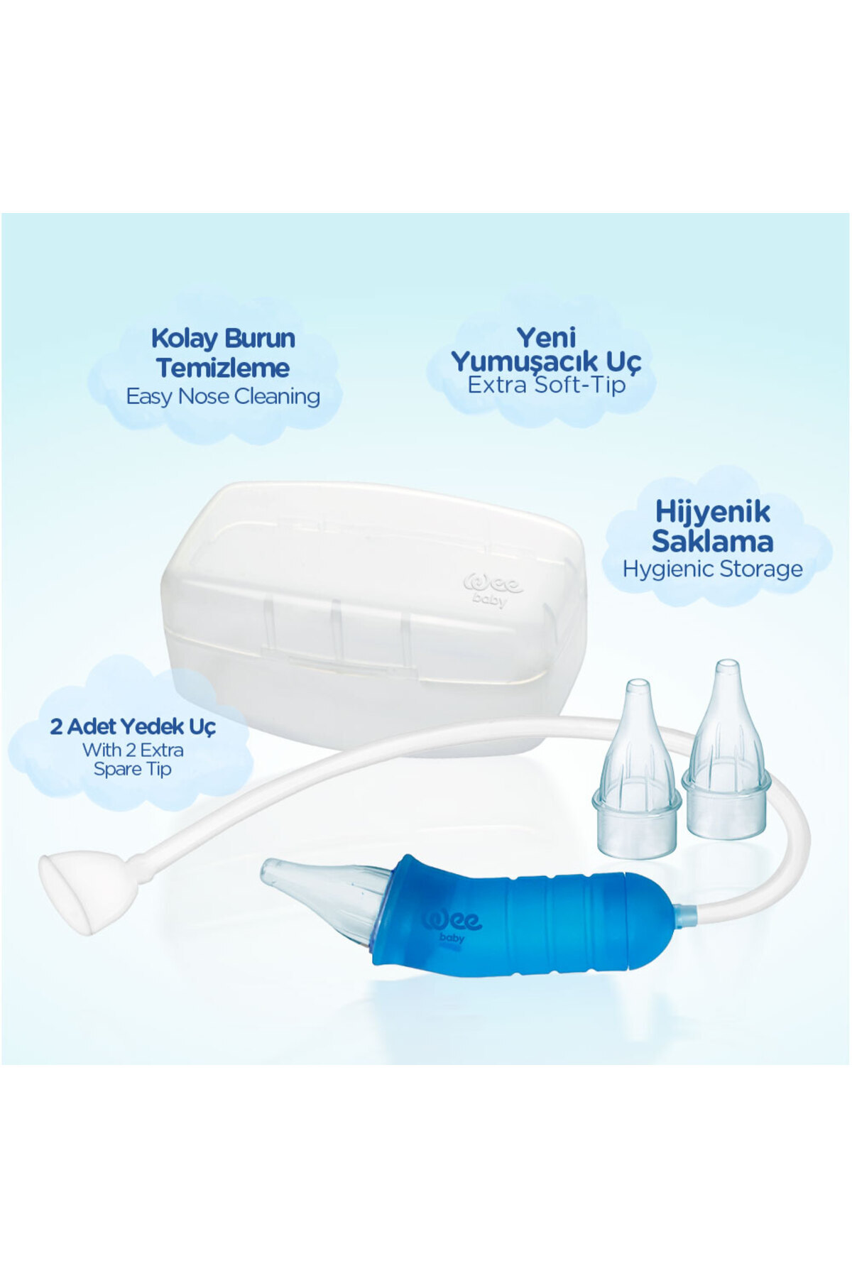 Wee Baby Burun Temizleyici Aspiratör Seti (10 Adet Yedek Uç) fotoğrafı 4 (önizleme)