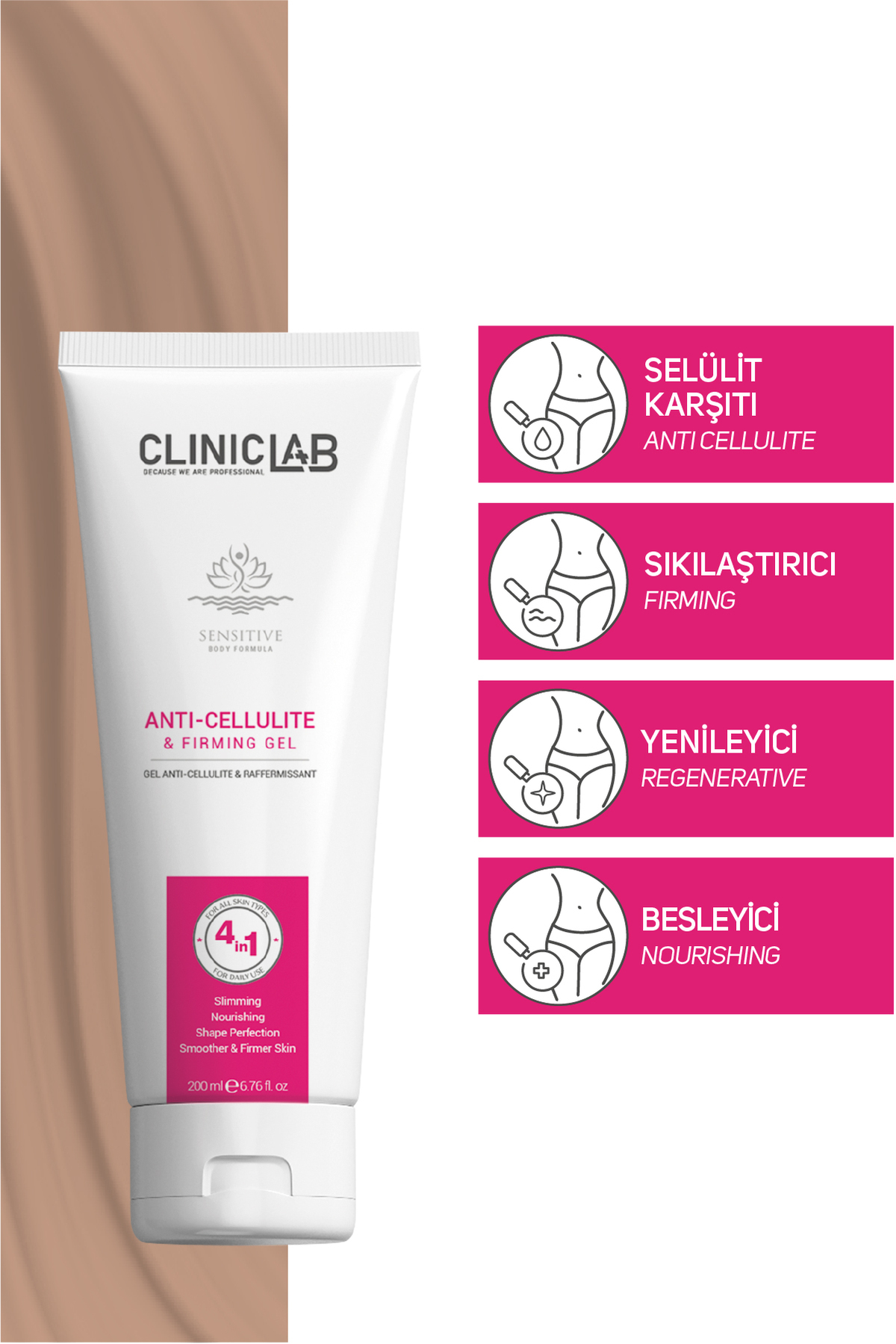 Selülit Karşıtı Sıkılaştırıcı Jel 200 Ml — 8684808758343 — تصویر 2 از 6