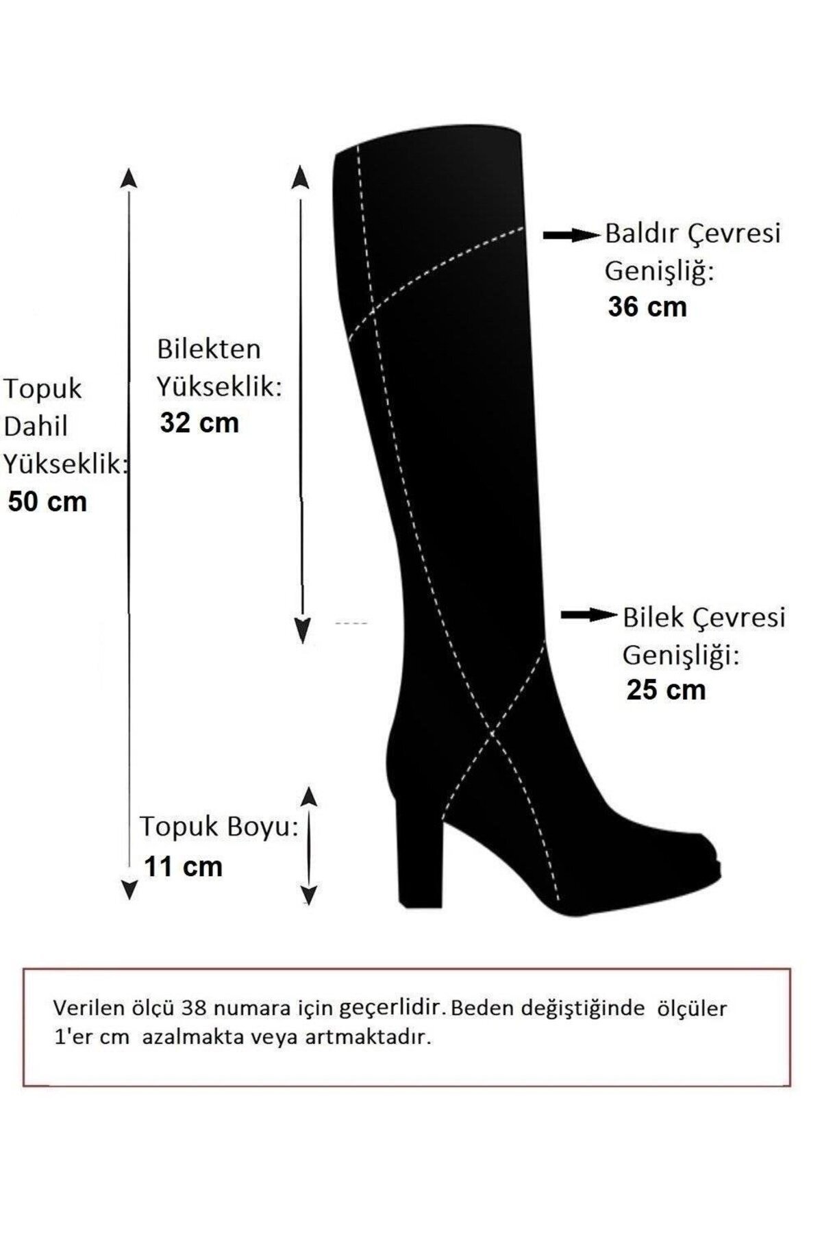 Fox Shoes N372530102 Kahverengi Süet İnce Topuklu Kadın Çizme görsel 7