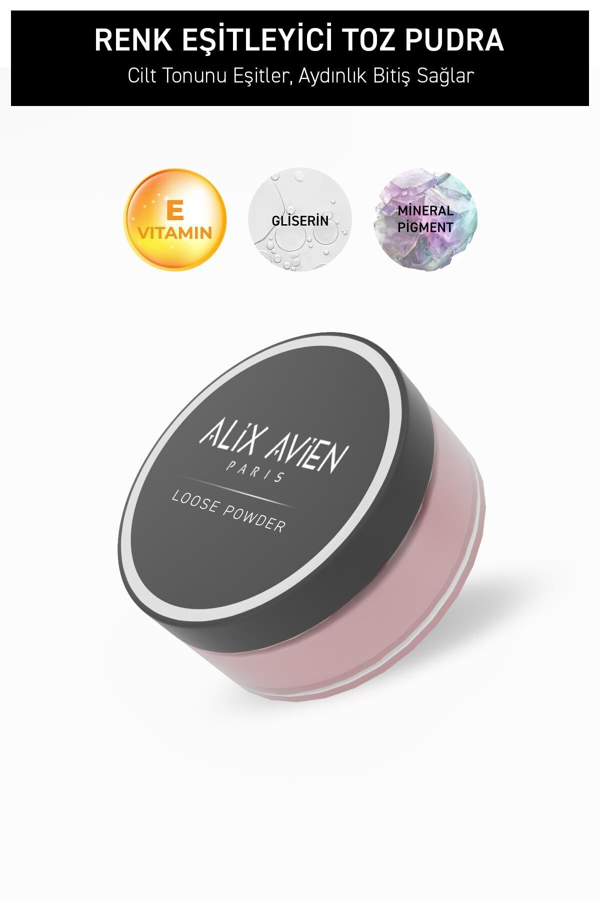 Alix Avien Renk Düzenleyici Uzun Süre Kalıcı Sabitleyici Mat Toz Pudra -Color Correcting Loose Powder Baby Pink - Fiyatı, Yorumları