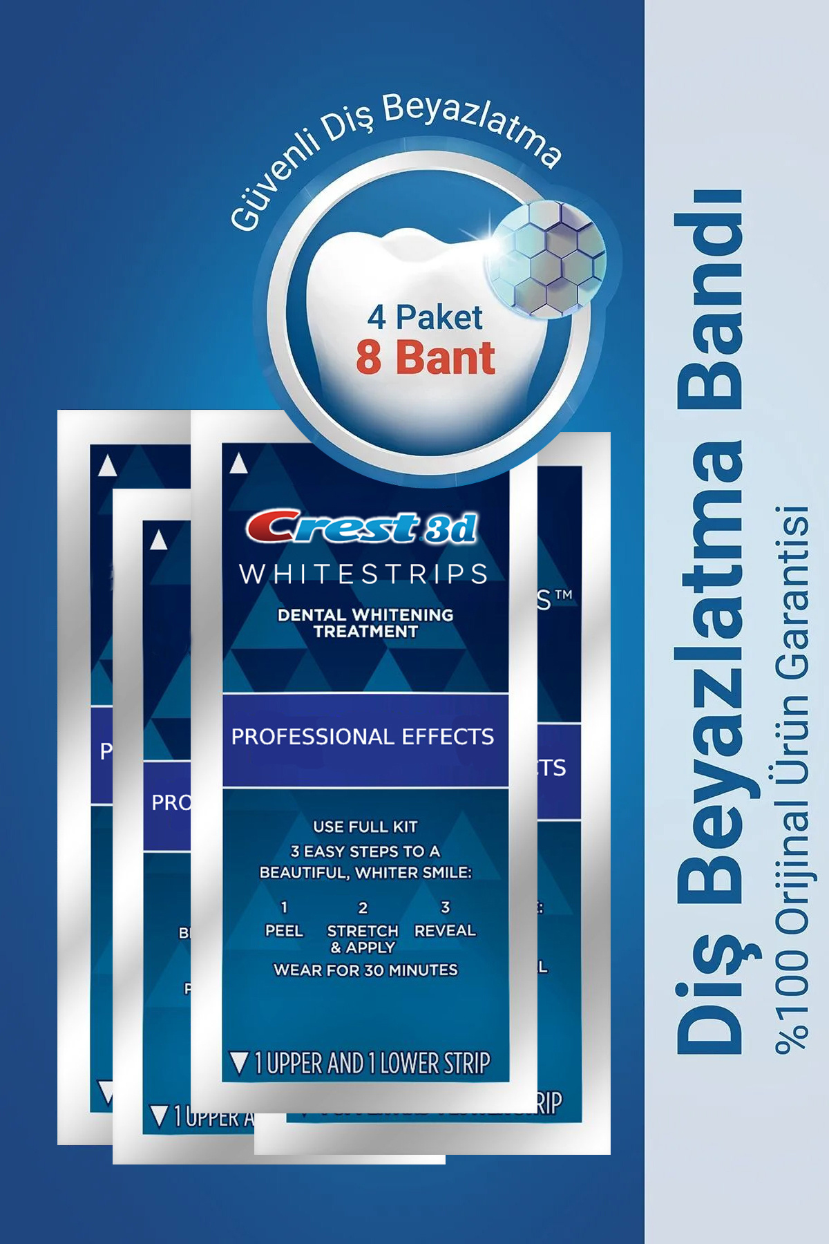 CREST 3d Whitestrips Professional Effects (4 Paket / 8 Bant)