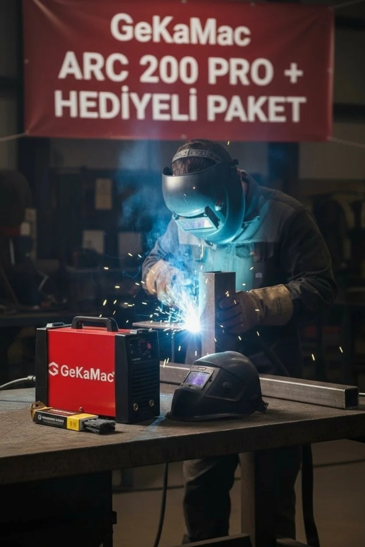 GeKaMac Gedik Kaynak Power Arc 200 PRO Inverter Çanta Kaynak Makinesi
