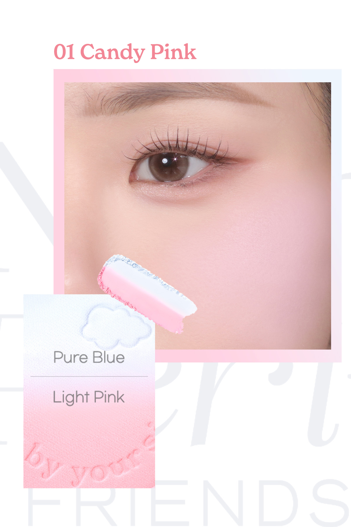رژگونه پودری دو رنگ صورتی آبنباتی پریپرا مدل Pure Blushed Custom Cheek 001 برای ظاهری طبیعی — صورتی 7839 — تصویر 2 از 7