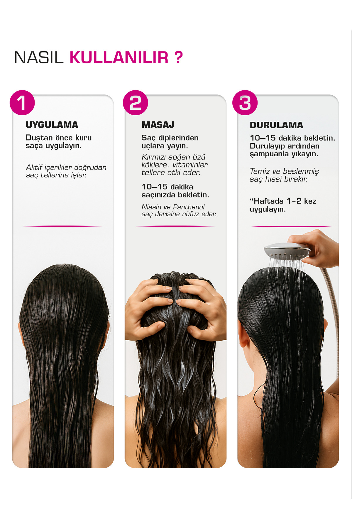 Kırmızı Soğan Özlü Dökülme Karşıtı Saç Bakım Seti 3’lü – Şampuan 400 ml+Maske 275 ml+Serum 100 ml — LIVB-0004 — تصویر 4 از 9