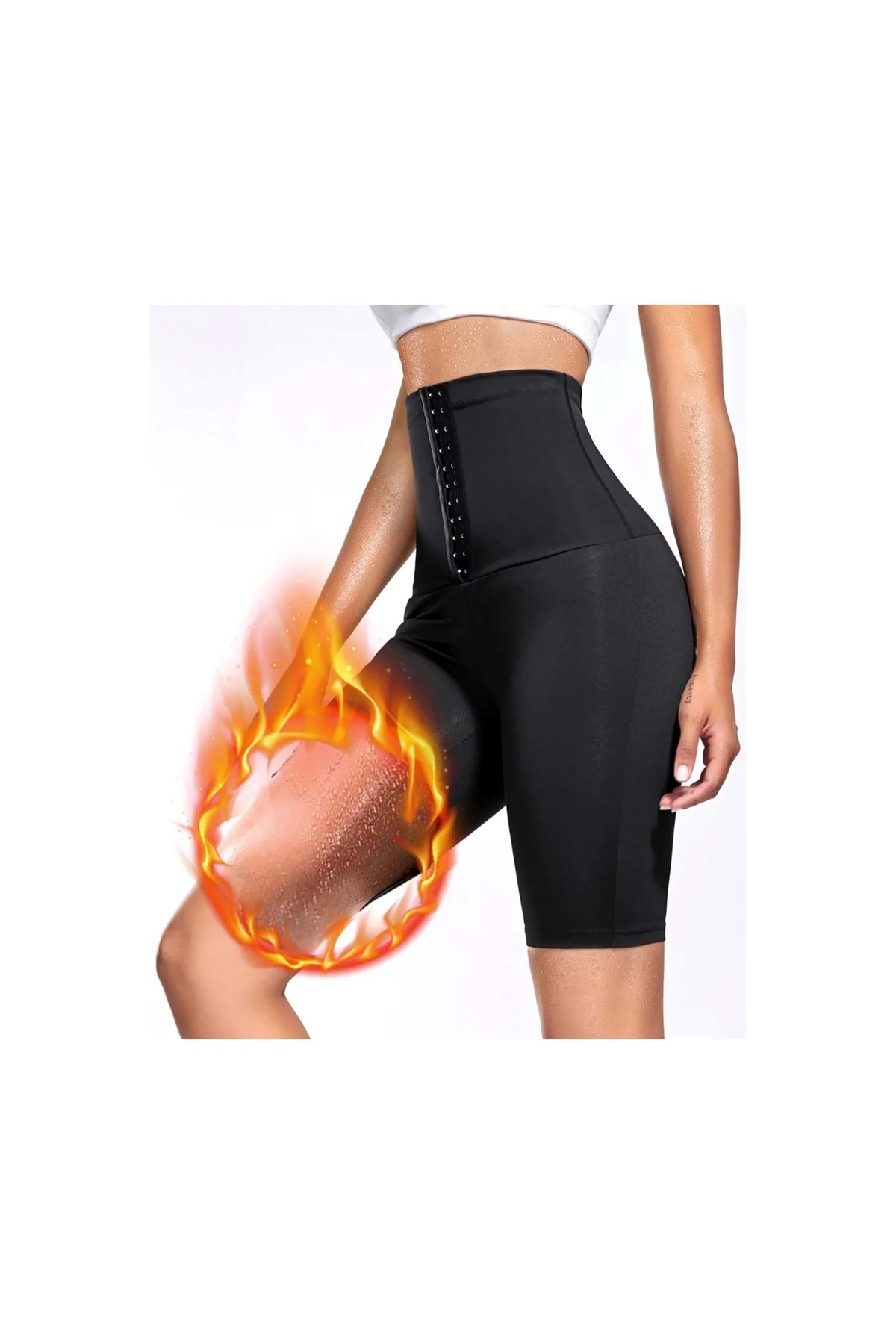 SAUNA SUIT Kademeli Agraflı Maksimum Terleten Termal Şort Maru Store görsel 3