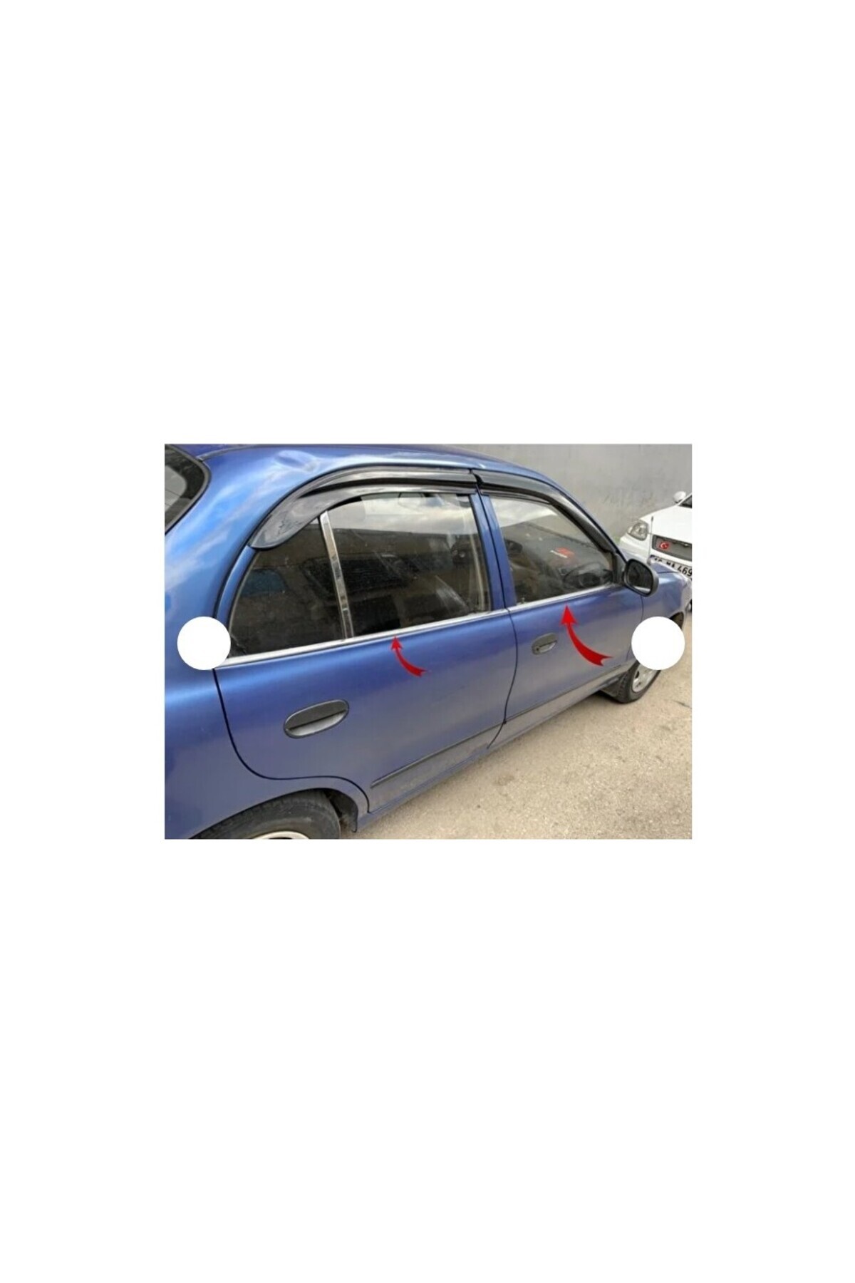 Kml34tuning55 Hyundai Accent Yumurta Kasa 1995-2000 Krom Cam Çıtası 4 Parça Paslanmaz Çelik