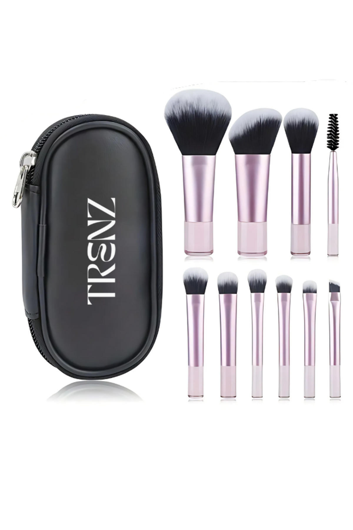 مجموعة فرش مكياج (اون ذا قو) تحتوي على عشرة فرش مكياج بالإضافة الى حقيبة للمجموعة - S07