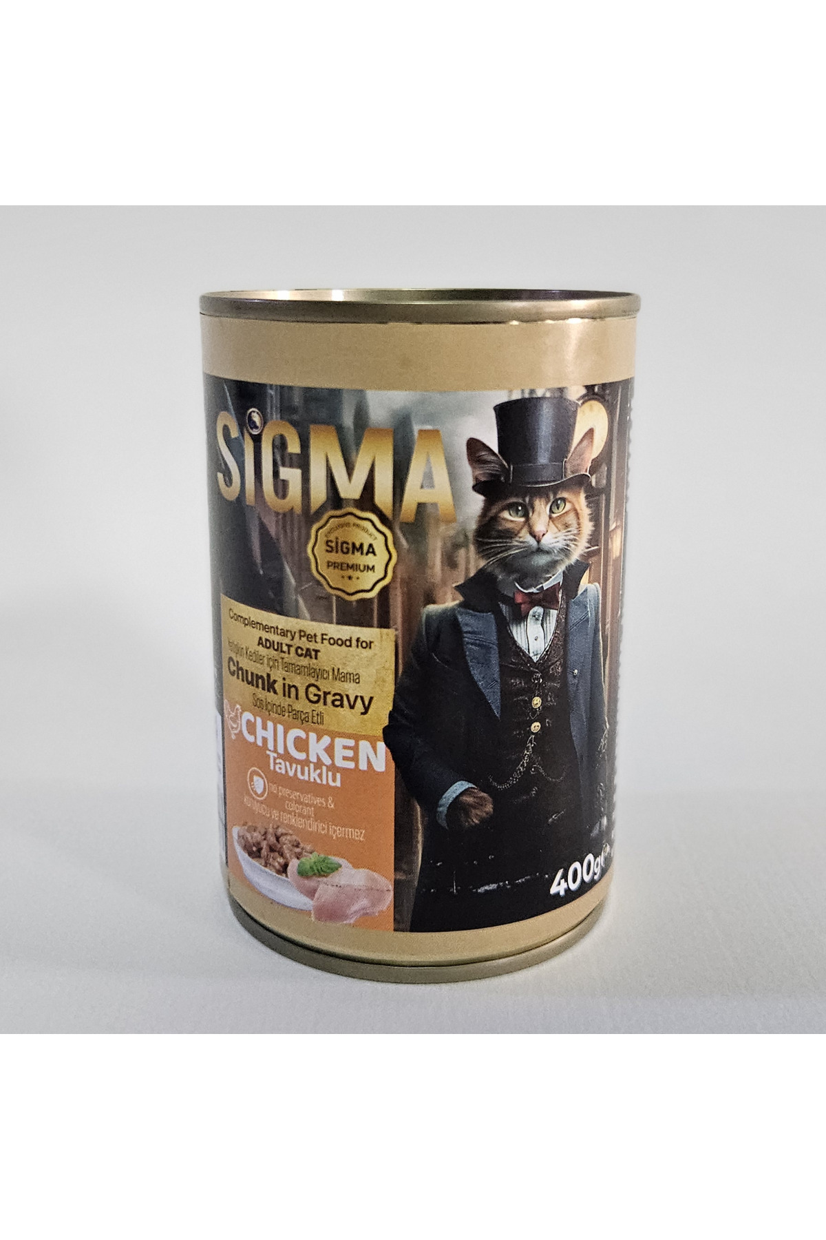 Sigma Premium 400gr Tavuklu Konserve Kedi Maması - Parça Etli - Chunk in Gravy