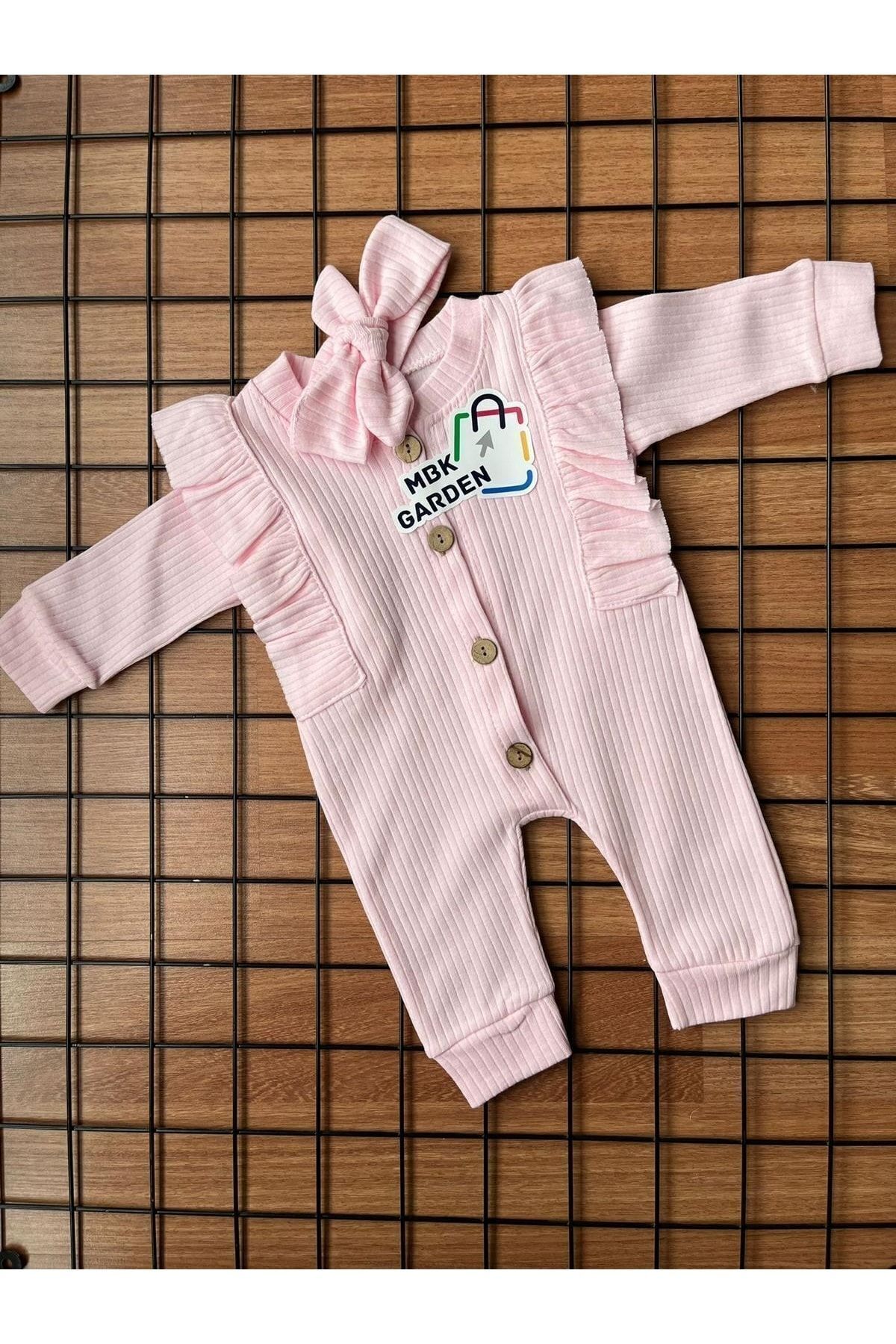 MBK GARDEN 3-6-9 Aylık Kurdele Aksesuarlı Bebek Tulumu fotoğrafı 5 (önizleme)