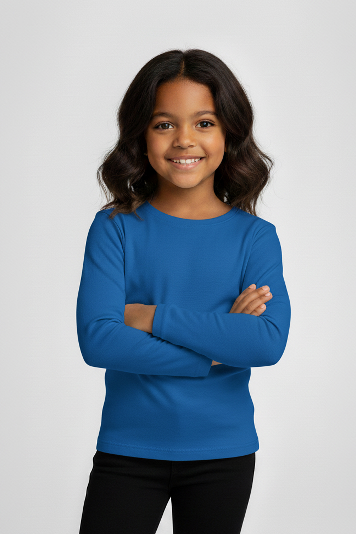 TWOO KİDS Çocuk Uzun Kol Tshirt - Kız Erkek Çocuk 6'lı Set Düz Basic Mevsimlik Uzun Kollu Tişört Badi - SET 2 fotoğrafı 4 (önizleme)