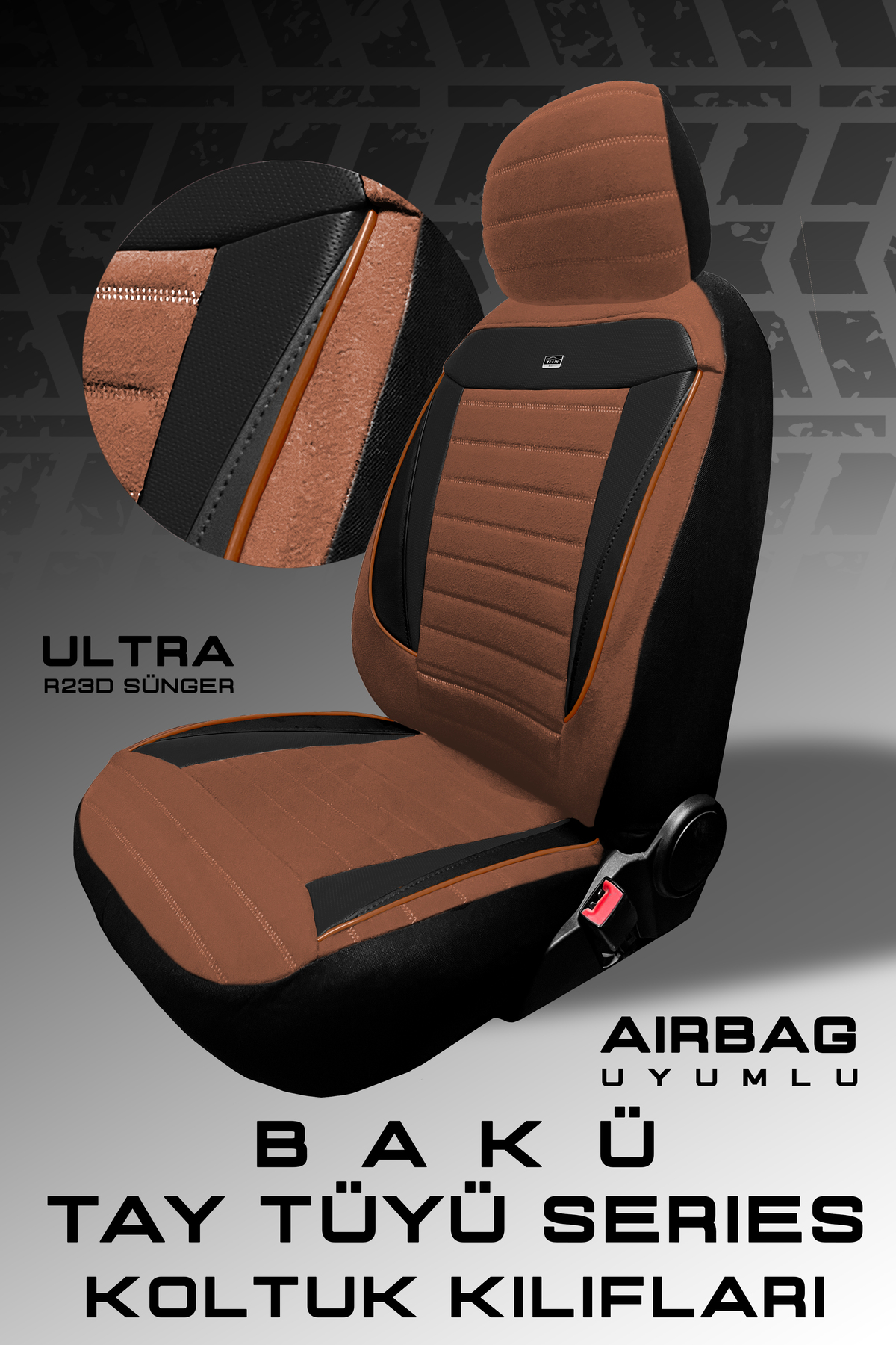 Citroën Ds5 2011-2019 5 Kapı – Ticari Araç 2+1 Uyumlu Vira GrindSport Koltuk Kılıfı – Gri, Kolay Montaj — alternatif görsel