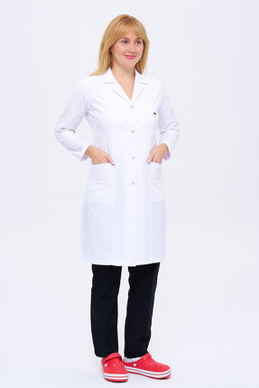 ZENAPRON Kadın Gömlek Yaka Uzun Boy Doktor - Öğretmen Önlüğü