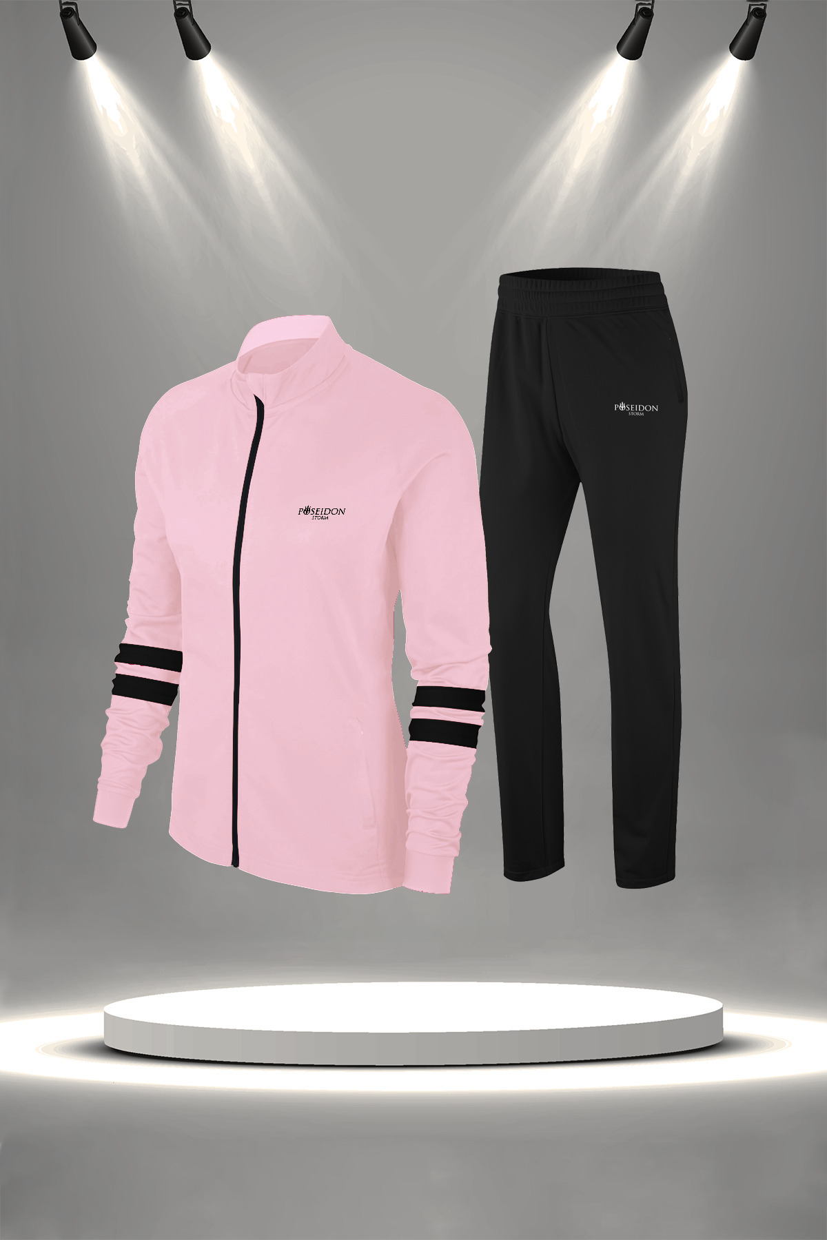 پوزایدون استورم لباس ورزشی زنانه سایز بزرگ، پودری، جدید، پنبه‌ای شانه شده، سوپرا (4XL-10XL)