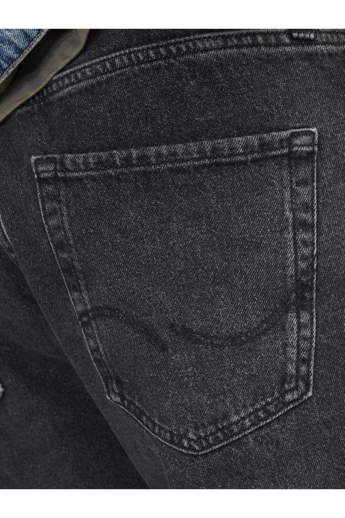 شلوار جین مردانه فاق نرمال | جک اند جونز Jack & Jones 12252762-Black Deni - تصویر 5