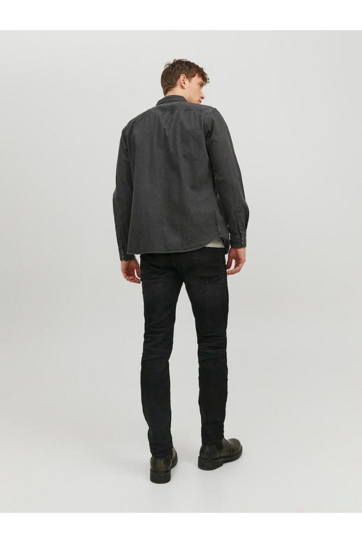 Jack & Jones  JJESHERIDAN SHIRT L/S NOOS Black - Görsel 5