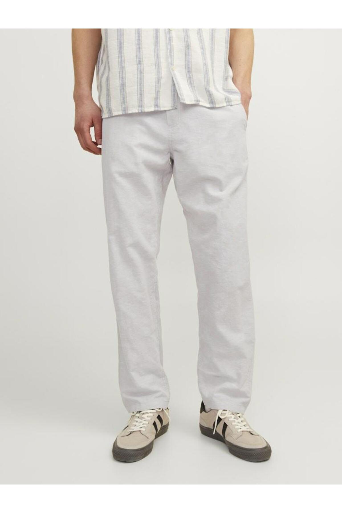 شلوار مردانه راسته فاق نرمال | جک اند جونز Jack & Jones 12248606-Crockery - تصویر 3