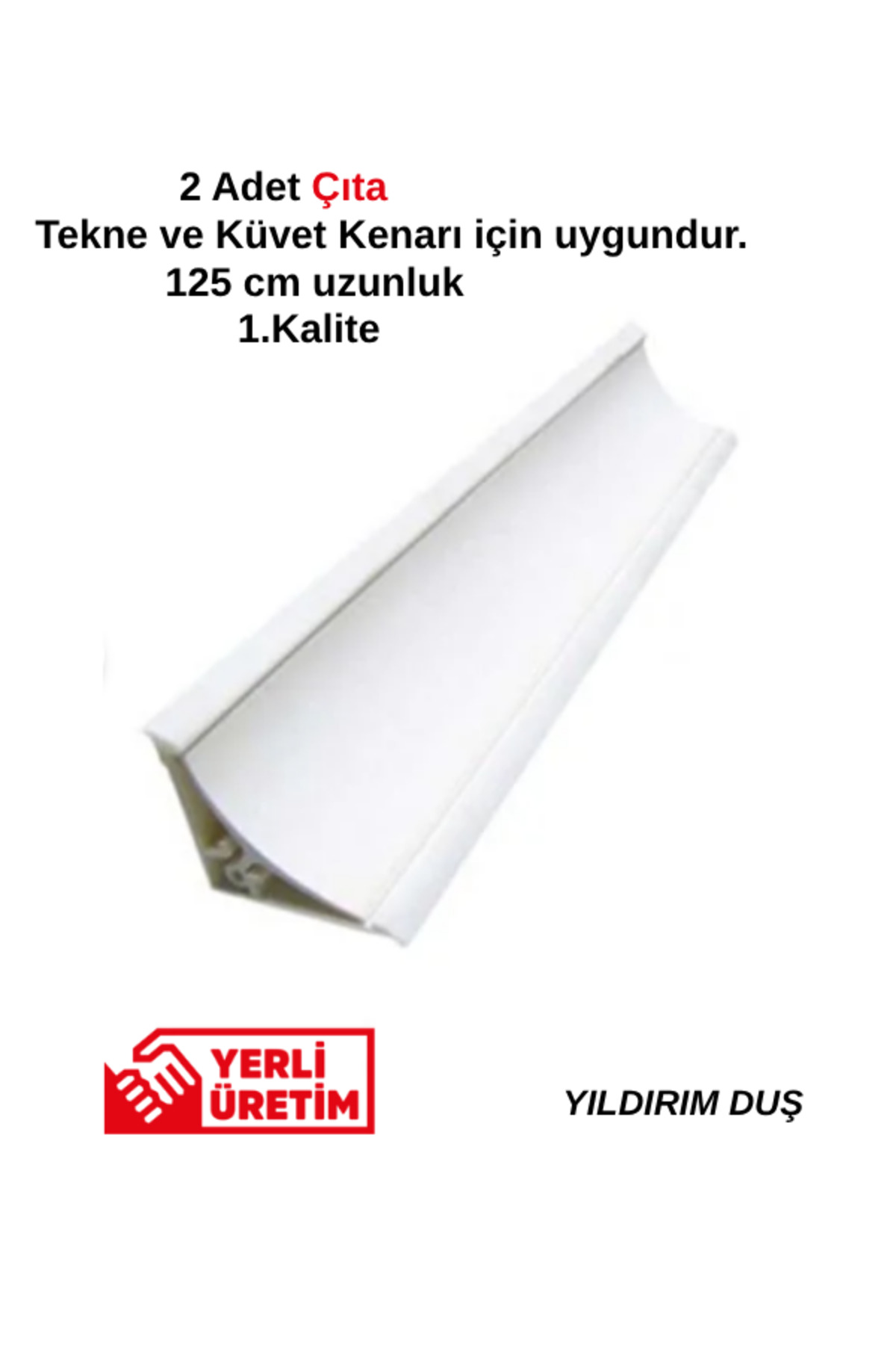 Bath Moulding 125 cm 2 Shower Room Mouldings Countertop Profile 1 Turn Elbow