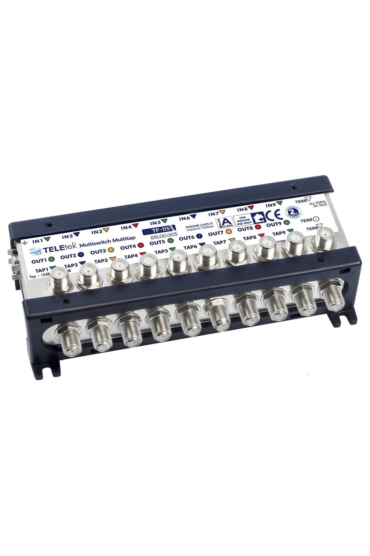 Teletek TF-115 9IF+1RF  Uyumlu Multiswitch Dağıtıcı 15dB TAP OFF