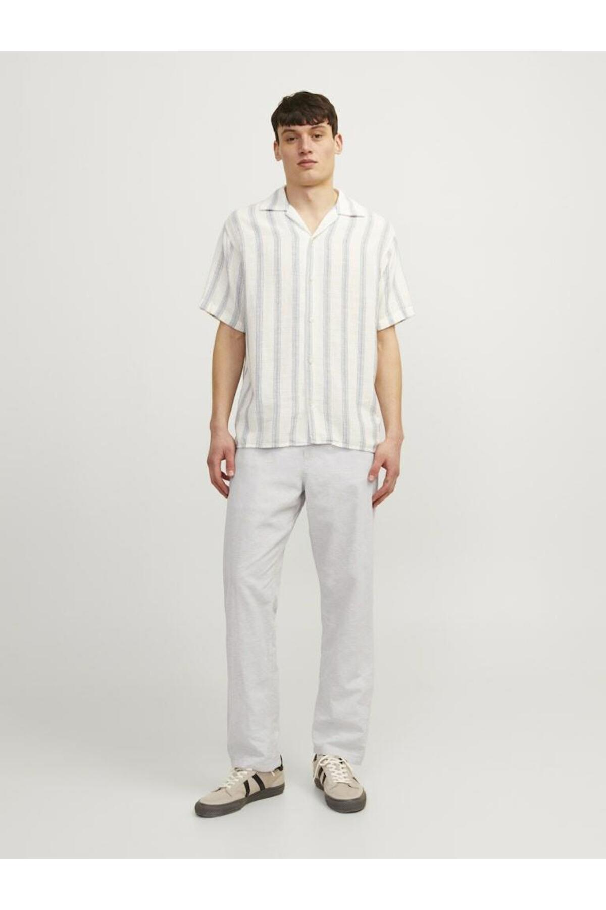 شلوار مردانه راسته فاق نرمال | جک اند جونز Jack & Jones 12248606-Crockery - تصویر 4