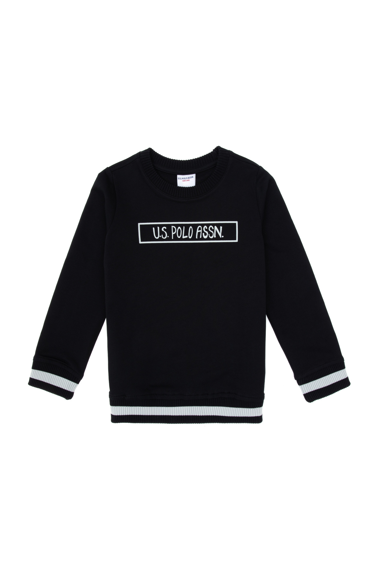 یو اس پولو سویشرت یقه گرد پسرانه مشکی ساده 50314006-VR046 یو اس پولو سویشرت یقه گرد پسرانه مشکی ساده 50314006-VR046