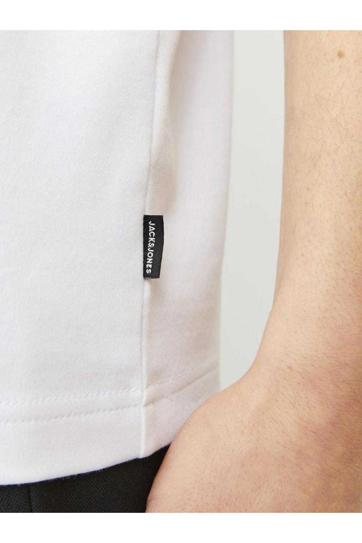 تیشرت مردانه راسته آستین کوتاه | جک اند جونز Jack & Jones 12259357-Bright Whi - تصویر 5