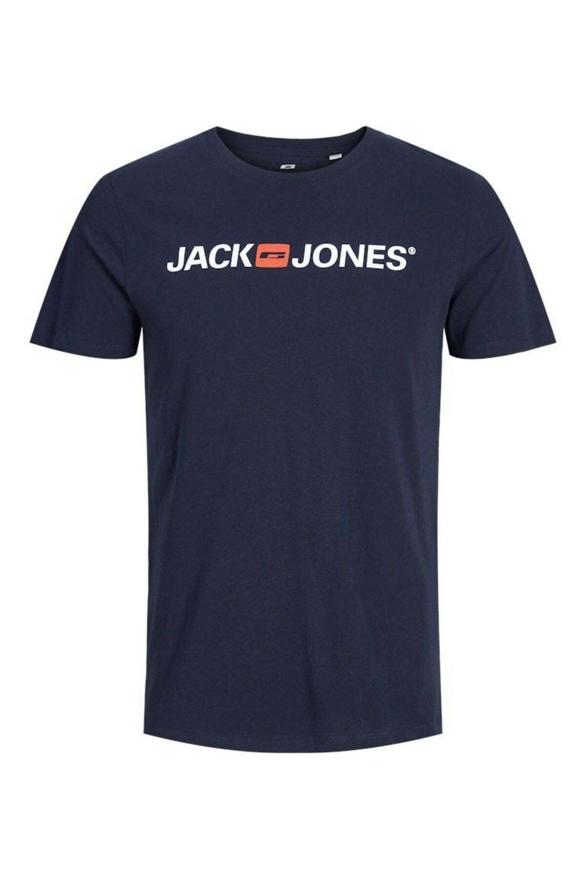 تی‌شرت آستین کوتاه یقه گرد طرح لوگو مردانه - Corp جک اند جونز تی شرت Jack & Jones