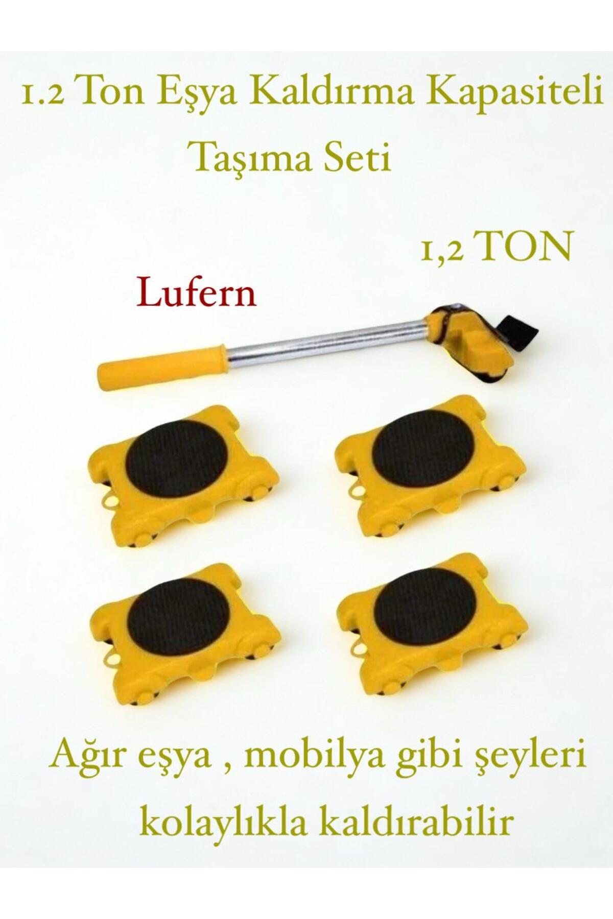 Lufern 1.2 Ton Premium 1. Sınıf Malzeme Eşya Kaldırma Taşıma Seti Krikosu Kaldıraç Pratik Kolay Yük Taşıma