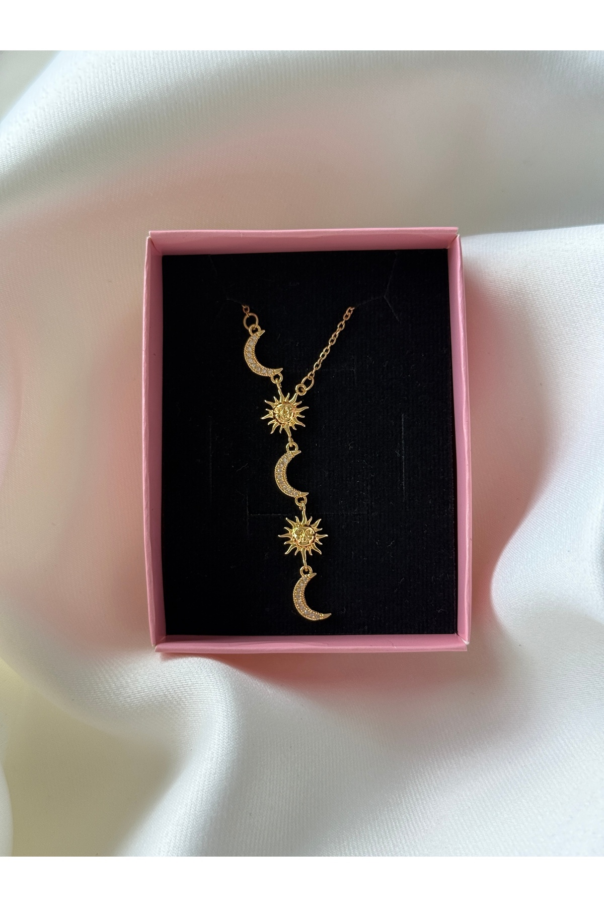 Güneş Ay Kolye — Gold 3